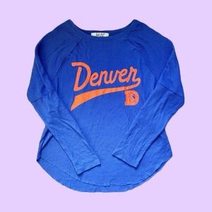 NFL Denver Broncos Colorado blue long sleeve crew neck long sleeve 🔥